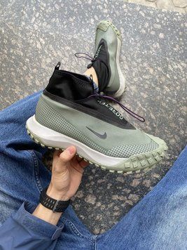 Зелено-чорні чоловічі кросівки Nike ACG Mountain Fly Gore-Tex Green Black стильні легкі повсякденні модні трендові водонепроникні B00876L фото