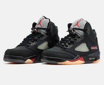 Чорно-сірі жіночі кросівки Nike Air Jordan 5 Retro Off Noir Gore-Tex стильні, комфортні та захищені від вологи Gore-Tex B00235L фото