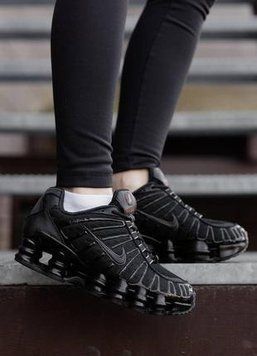 Чорні жіночі кросівки Nike Shox TL Black стильні легкі повсякденні модні трендові демісезонні кроси Nike B00886L фото