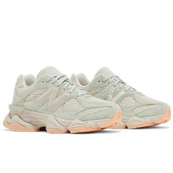 Жіночі кроси 9060 Mint Grey Orange від New Balance поєднують яскравий дизайн, комфорт та гармонійне поєднання м&rsquo;ятного, сірого B00197L фото