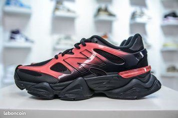 Чоловічі кроси 9060 Red Black від New Balance поєднують багатошаровий дизайн масивну підошву та універсальне чорно-червоне B00762L фото