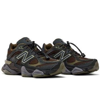 Сірі з коричневим жіночі кросівки New Balance 9060 &mdash; стильне та комфортне рішення для міських прогулянок і щоденного носіння B00157L фото