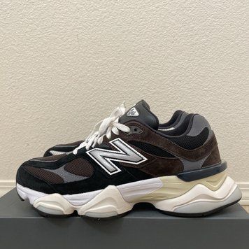 Стильні жіночі кроси New Balance 9060 Black White Brown чорні білі коричневі легкі модні демісезонні кросівки NB B00962L фото