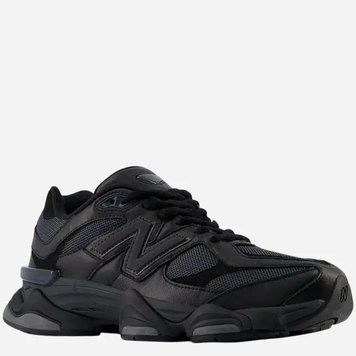 Чорно‑шкіряні чоловічі кросівки 9060 Triple Black Leather від New Balance модні, практичні та зручні для прогулянок і роботи B00578L фото